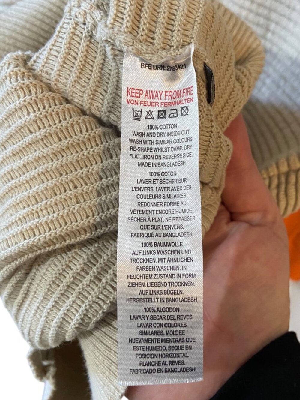 French Connection Beige Ribbed Sweater Neutral - Picture 4 of 13